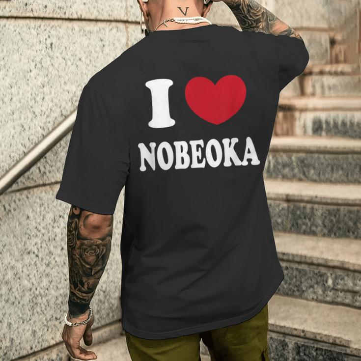 I Love Nobeoka 延岡大好き メンズTシャツ バックプリント 彼への贈り物