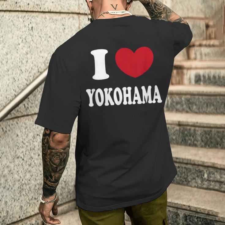 I Love Yokohama アイ・ラブ・ヨコハマ メンズTシャツ バックプリント 彼への贈り物