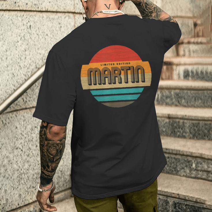 Martin 名称 レトロ・ヴィンテージ・サンセット 限定版 メンズTシャツ バックプリント 彼への贈り物
