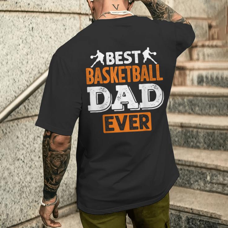 Miglior Papà Di Basket Mai T-shirt da uomo con stampa posteriore Regalos para él