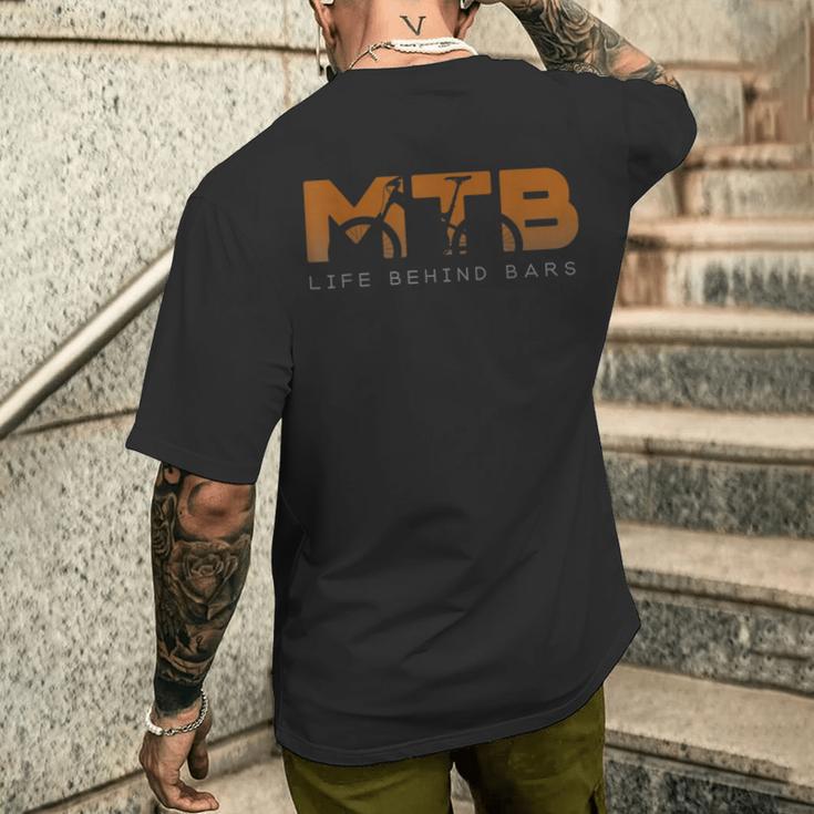Mtb Life Behind Barsマウンテンバイクシャツ ヴィンテージmtbシャツ メンズTシャツ バックプリント 彼への贈り物
