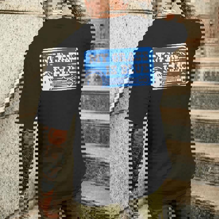 My Grass Is Blueintage Bluegrass メンズTシャツ バックプリント 彼への贈り物