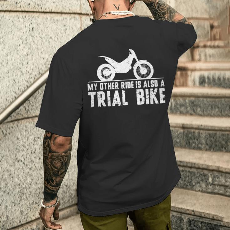 My Other Ride はモトクロス愛好家のためのトライアルバイクでもあります。 メンズTシャツ バックプリント 彼への贈り物