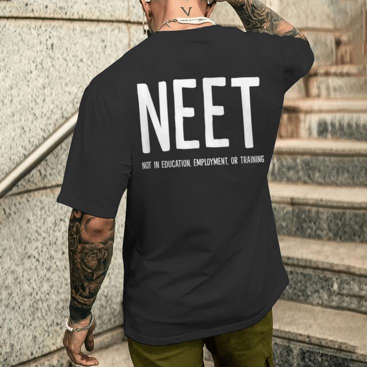 Neetネット 教育・雇用・トレーニングなし メンズTシャツ バックプリント 彼への贈り物