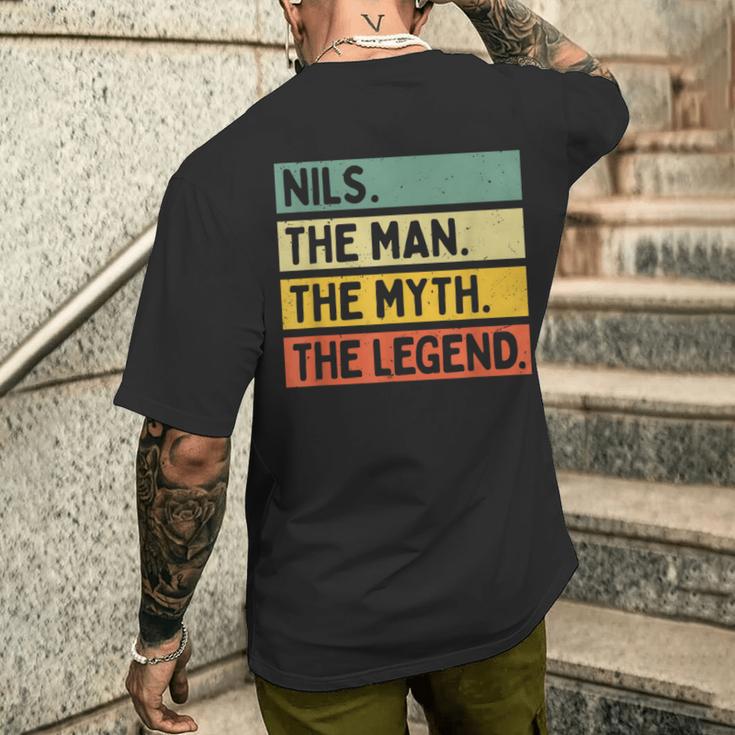 Nils The Man The Myth The Legend面白い名言 メンズTシャツ バックプリント 彼への贈り物