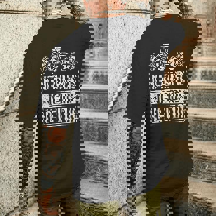 No Farmers No Food No Future ファーマー 農場農場農業 メンズTシャツ バックプリント 彼への贈り物