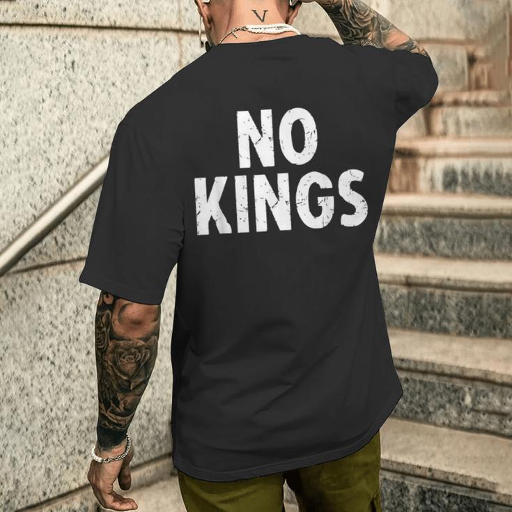 No Kings メンズTシャツ バックプリント 彼への贈り物