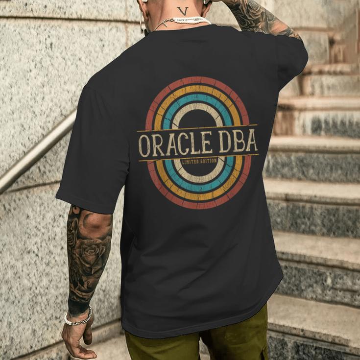 Oracle Dba ヴィンテージ レトロ メンズTシャツ バックプリント 彼への贈り物