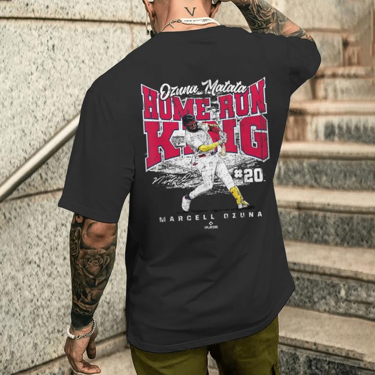 Ozuna Matata Home Run King Marcell Ozuna Atlanta Mlbpa メンズTシャツ バックプリント 彼への贈り物