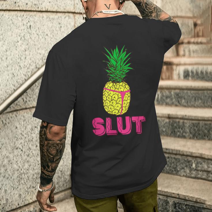 Pineapplelut Tバック メンズTシャツ バックプリント 彼への贈り物