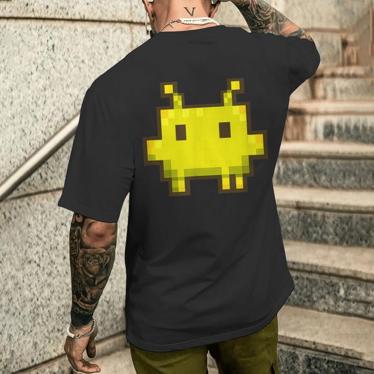 Pixel Gamer Clawd Claude Code Gaming レトロ コーディング ユーモア メンズTシャツ バックプリント 彼への贈り物