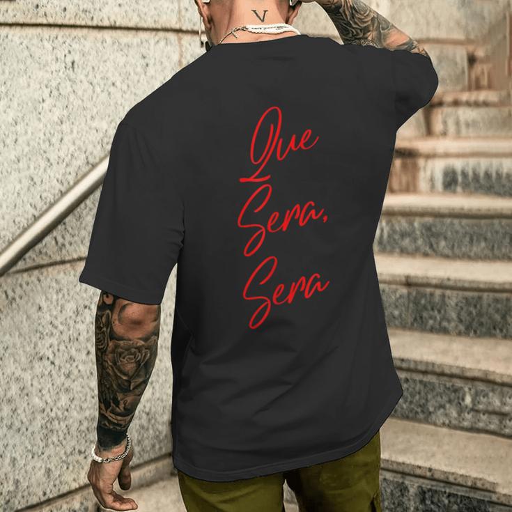 Queera、Sera、What Will Be Will Be メンズTシャツ バックプリント 彼への贈り物