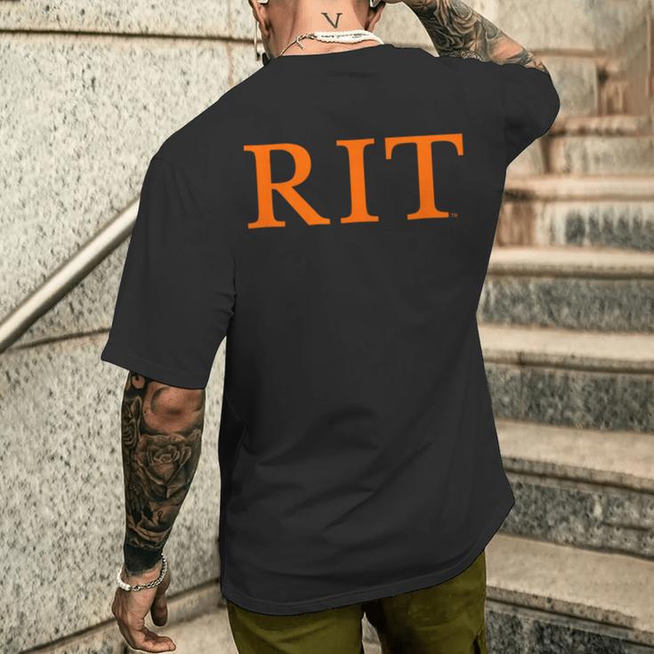 Rochester Institute Of Technology Rit Orange Type メンズTシャツ バックプリント 彼への贈り物
