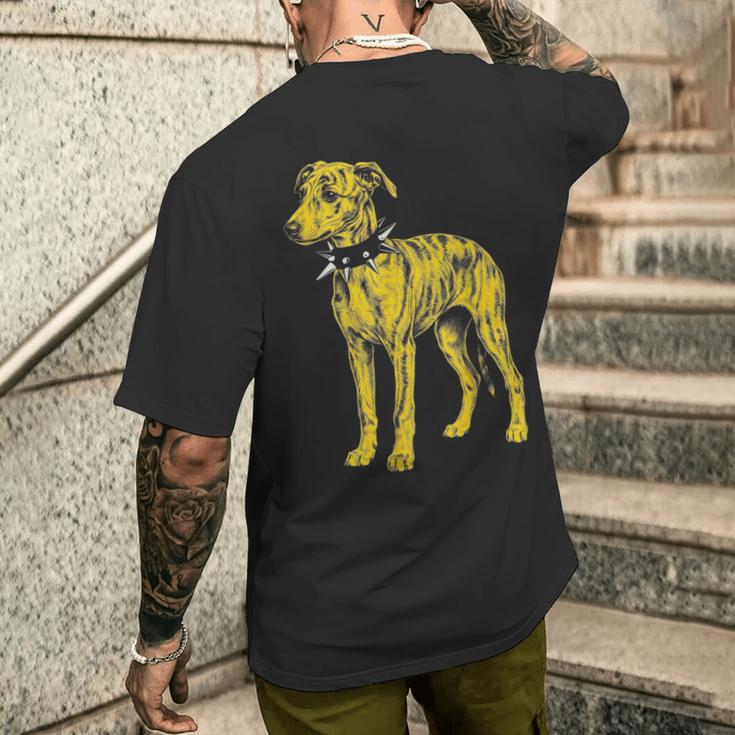Rocker Greyhound パンクメタルロックンロールミュージックドッグ メンズTシャツ バックプリント 彼への贈り物