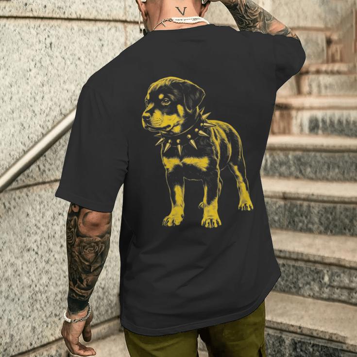 Rocker ロットワイラー パンク メタル ロックンロール ミュージック ドッグ 長袖tシャツ メンズTシャツ バックプリント 彼への贈り物