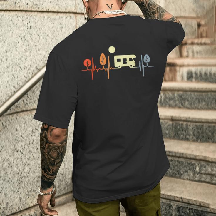 Rvキャンピングカー・ハートビートキャンパー メンズTシャツ バックプリント 彼への贈り物