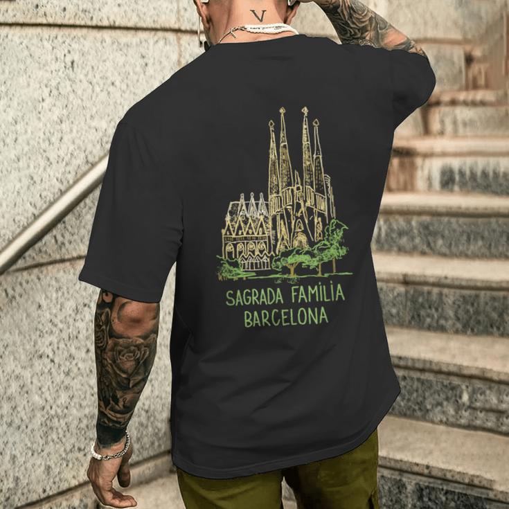 Sagrada Familia Barcelona メンズTシャツ バックプリント 彼への贈り物