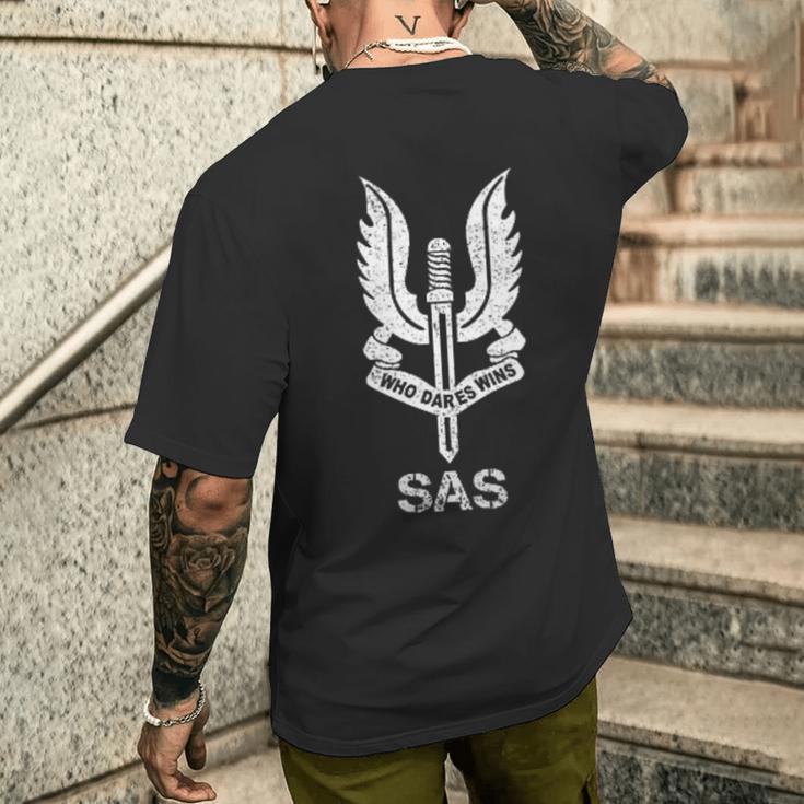Sas 特殊部隊 スナイパー退役軍人 ビンテージフラッグ 7月4日 メンズTシャツ バックプリント 彼への贈り物
