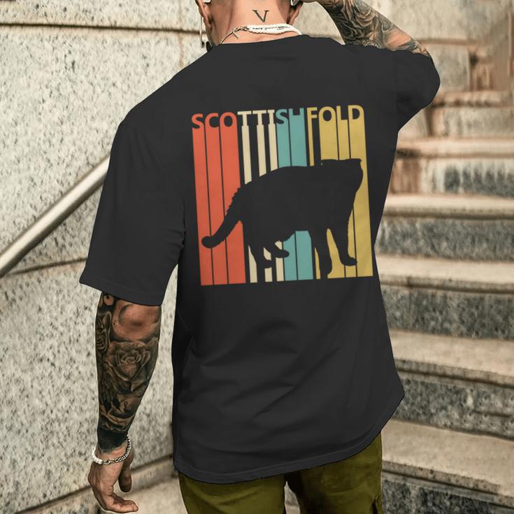 Scottish Fold スコティッシュフォールド ネコ 長袖tシャツ メンズTシャツ バックプリント 彼への贈り物