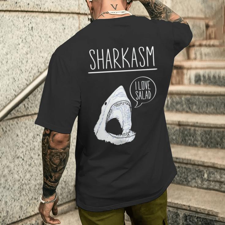 Sharkasm I Lovealad面白い皮肉なシャークスタジオ 長袖tシャツ メンズTシャツ バックプリント 彼への贈り物