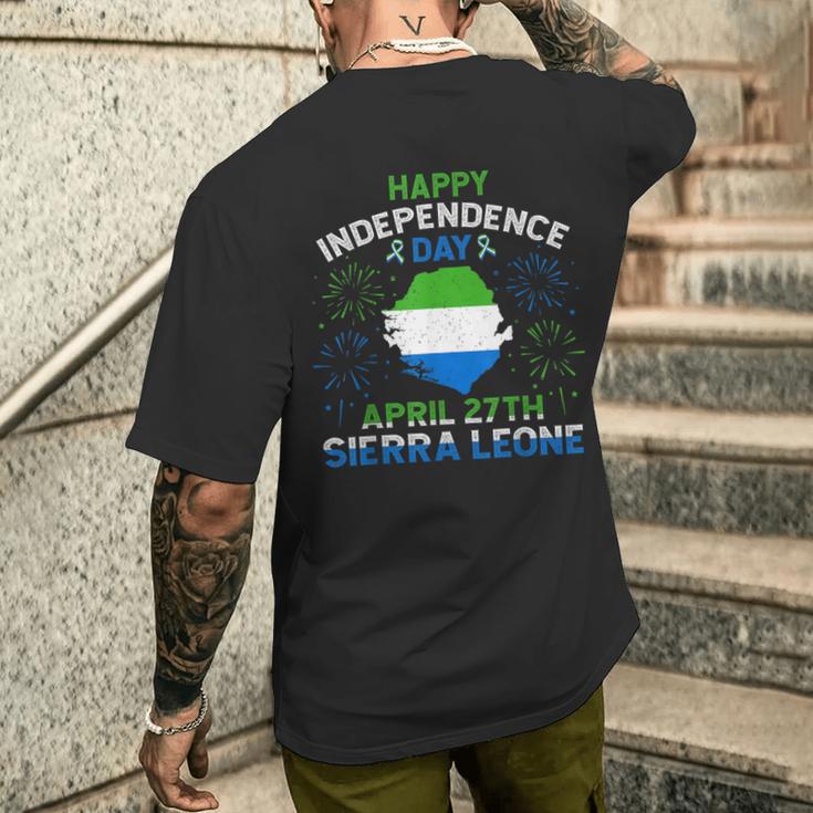 Sierra Leone 65Th Independence Day Sierra Leonean Pride 27Th Men's T-shirt Back Print Gifts for Him