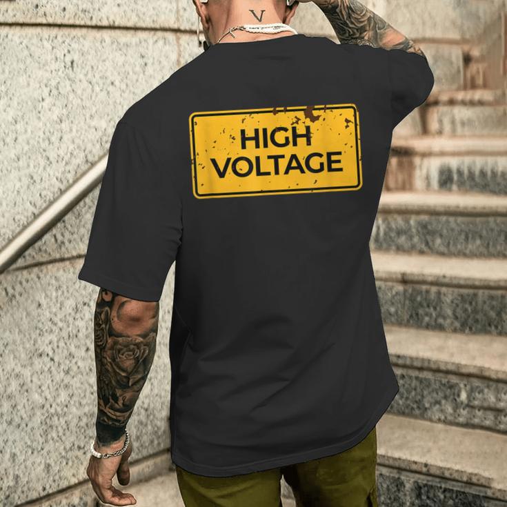 Snirt 高電圧tシャツ 高電圧 高電圧 メンズTシャツ バックプリント 彼への贈り物