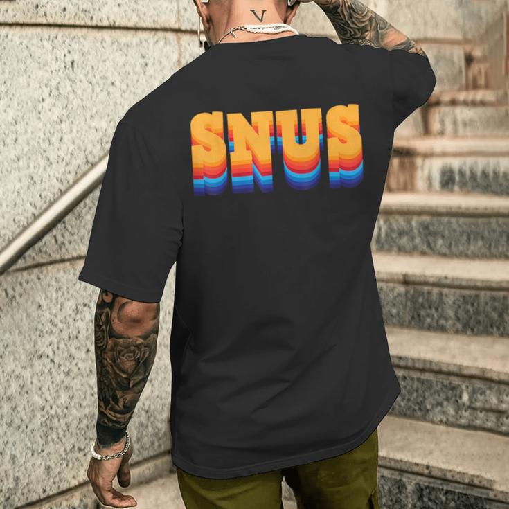 Snus 90年代デザイン チュアブルツール メンズTシャツ バックプリント 彼への贈り物