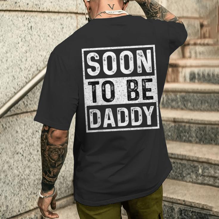 Soon To Be Daddy すぐにお父さんの発表-すぐにパパになります メンズTシャツ バックプリント 彼への贈り物