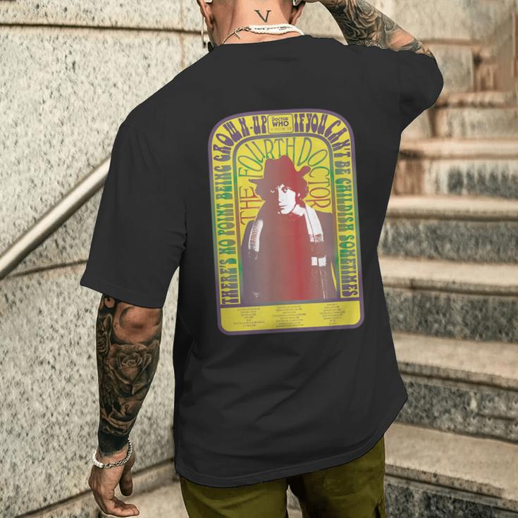 Spacetime-Tour 4Th Doctor Baker レトロ タイムトラベル メンズTシャツ バックプリント 彼への贈り物