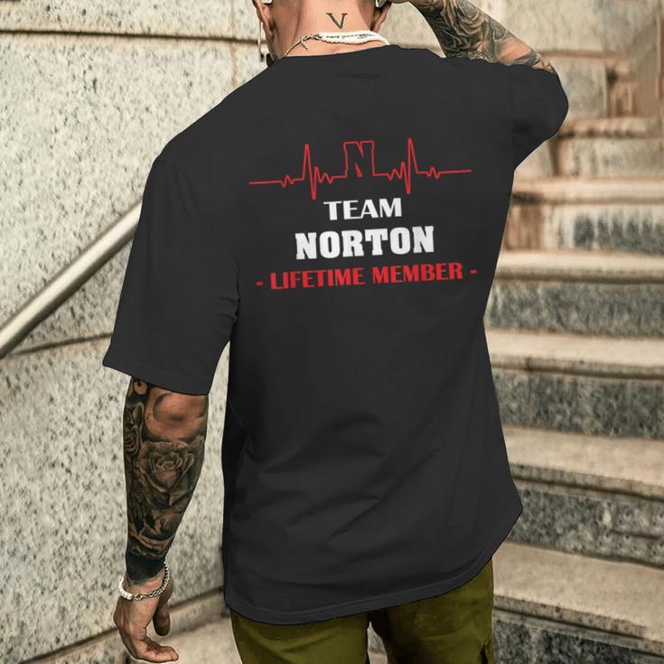 Team Norton Lifetime Memember Blood Fully Family メンズTシャツ バックプリント 彼への贈り物