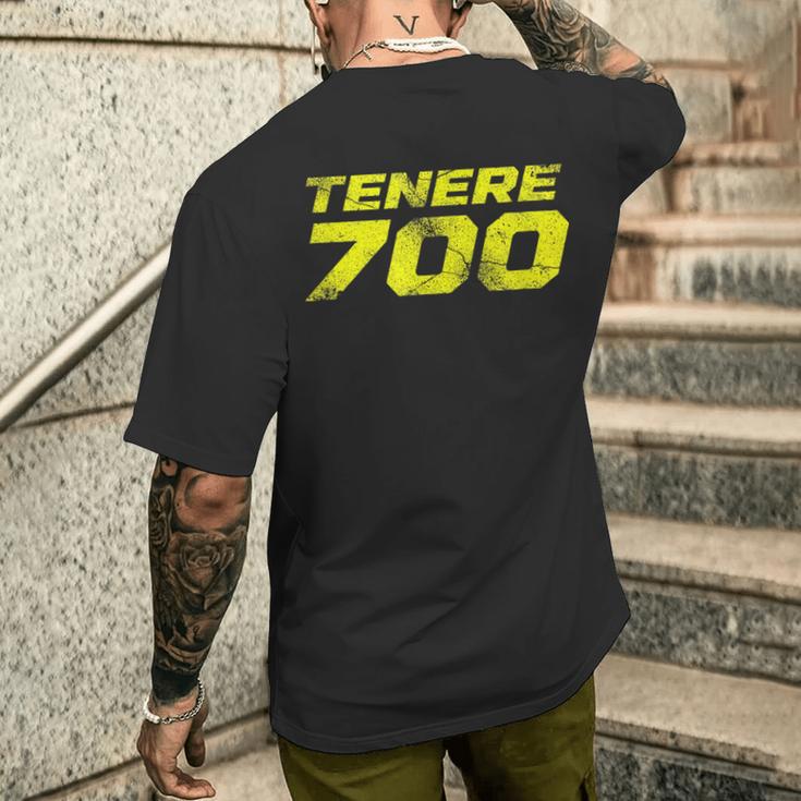 Tenere T7 アドベンチャー ヴィンテージ バイク メンズTシャツ バックプリント 彼への贈り物