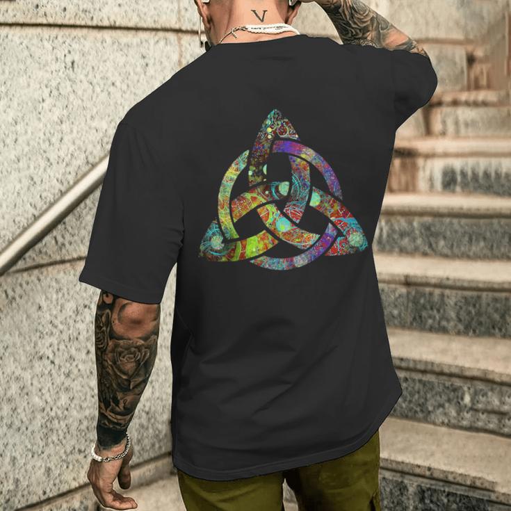 Triquetra ホーリートリニティ ケルトノット メンズTシャツ バックプリント 彼への贈り物