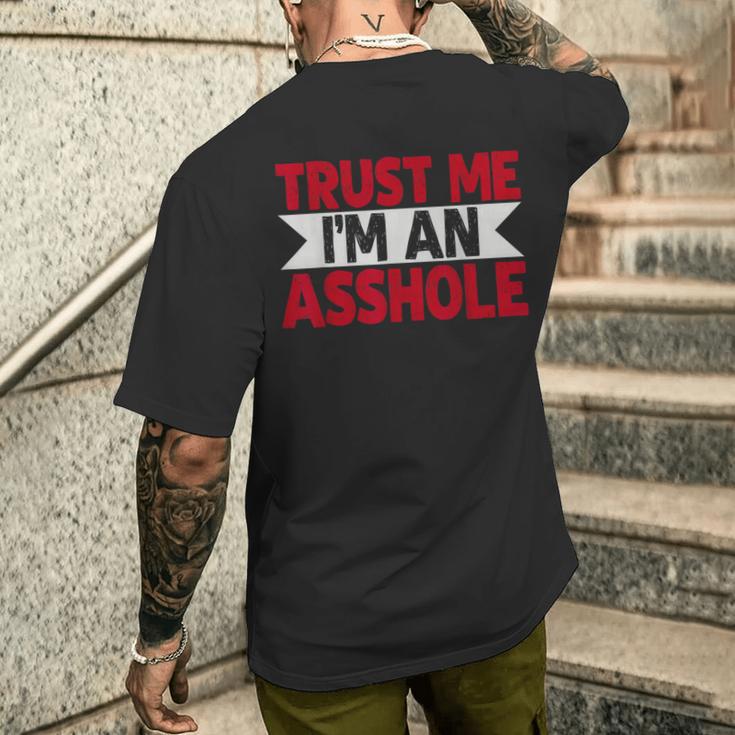Trust Me I'm An Asshole メンズTシャツ バックプリント 彼への贈り物