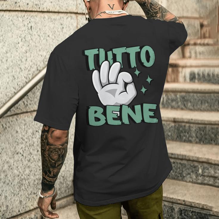 Tutto Bene イタリアの手のジェスチャー面白い引用イタリア 長袖tシャツ メンズTシャツ バックプリント 彼への贈り物