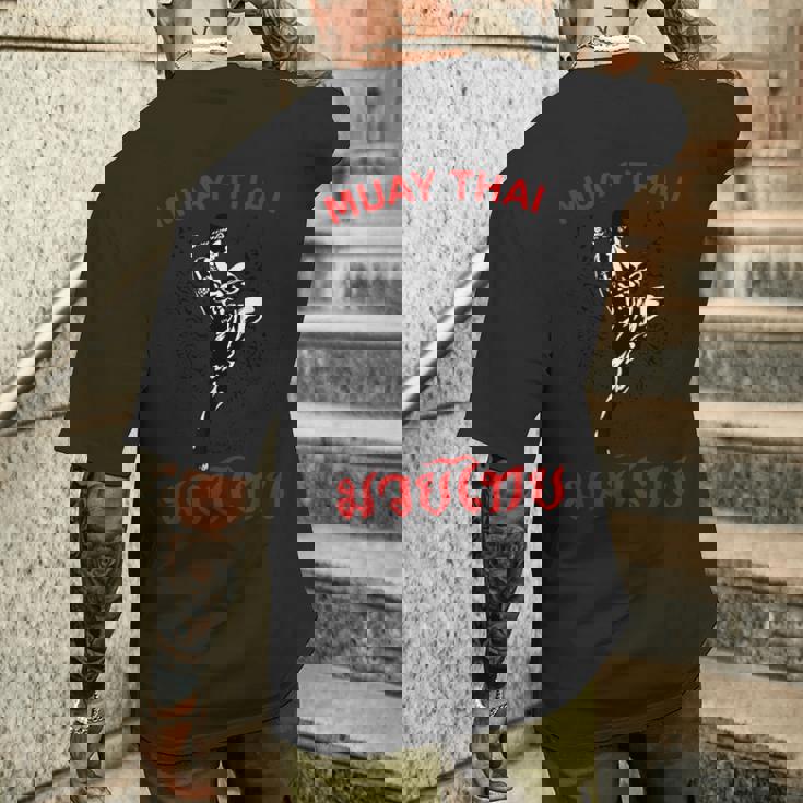 Twin Tiger ムエタイ タトゥー タイガー ボクシング ムエタイ ファイティング メンズTシャツ バックプリント 彼への贈り物