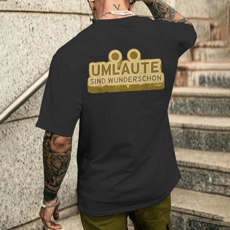 Umlautes Are Beautiful Umlautesドイツ語 メンズTシャツ バックプリント 彼への贈り物