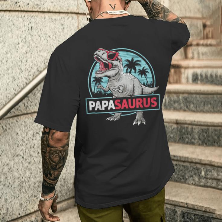 Uomo Divertente Papasaurus Cool Dinosauro Papà T-shirt da uomo con stampa posteriore Regalos para él