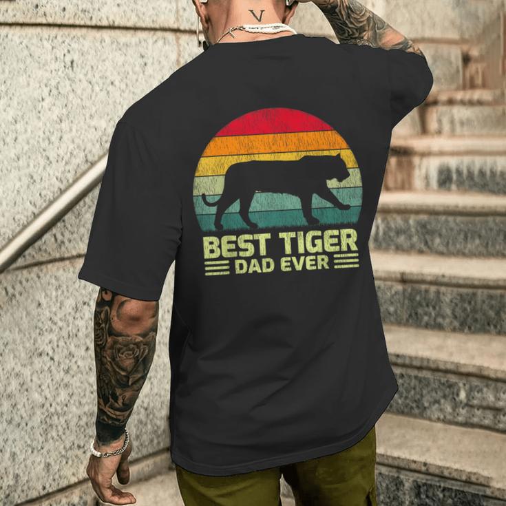 Uomo Divertenteintage Best Tiger Dad Ever Festa Del Papà T-shirt da uomo con stampa posteriore Regalos para él