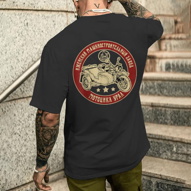 Ural オートバイ オフロード モーターサイクリスト メンズTシャツ バックプリント 彼への贈り物