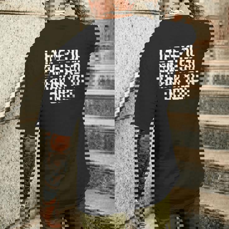 Vance Idiot Have You Evenaid Thank You OnceArcasm メンズTシャツ バックプリント 彼への贈り物