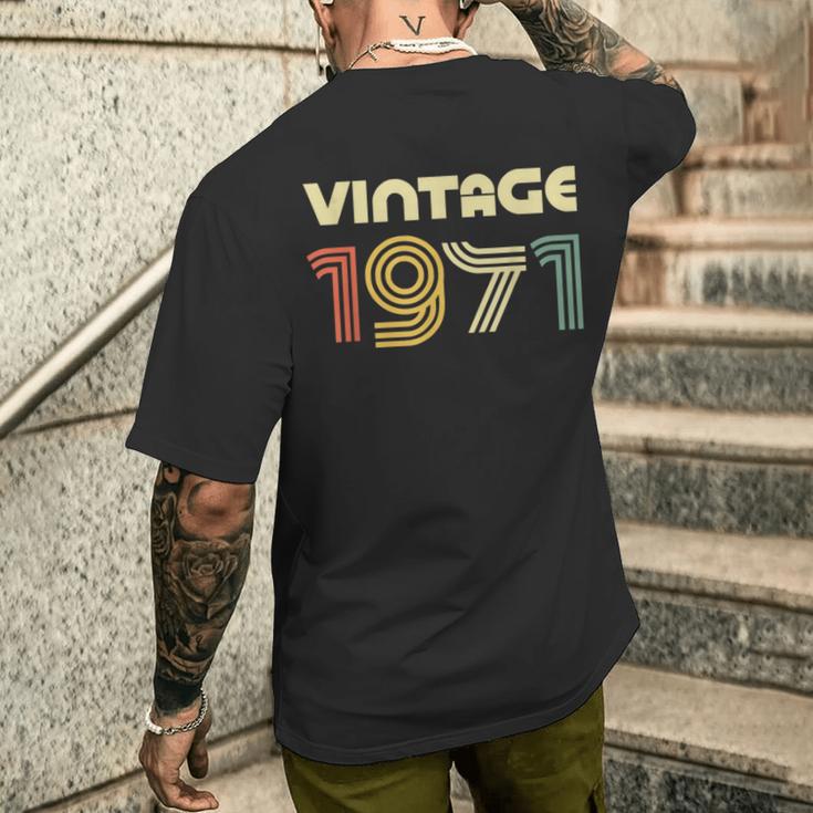 Vintage 1971 50Th Birthday メンズTシャツ バックプリント 彼への贈り物