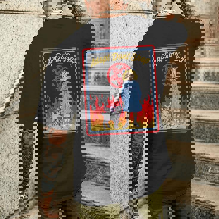 Vintage Child Game Horror Adopt Donthop Dark Humor メンズTシャツ バックプリント 彼への贈り物