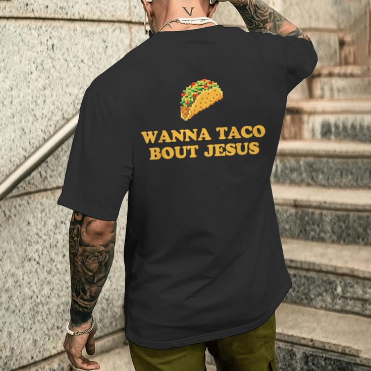 Wanna Taco Bout Jesus メンズTシャツ バックプリント 彼への贈り物