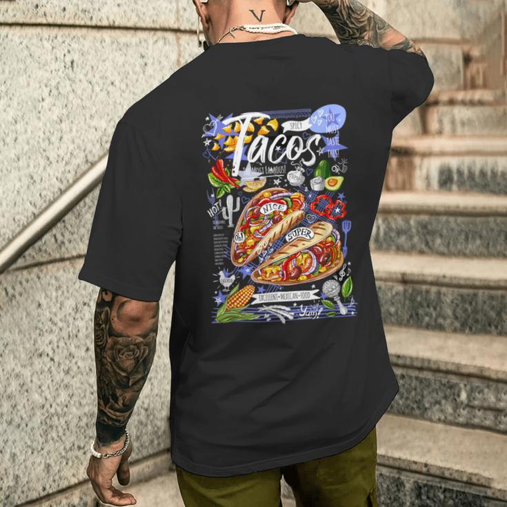 Ways To My Heart Cool Mexican Tacos Menuhortleeve メンズTシャツ バックプリント 彼への贈り物