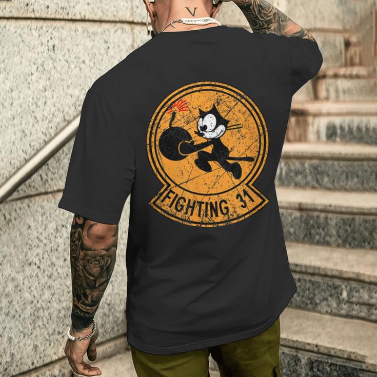 Ww2 ヴィンテージfa-31 トムキャッターズ飛行隊パッチfa-31 ベテラン メンズTシャツ バックプリント 彼への贈り物