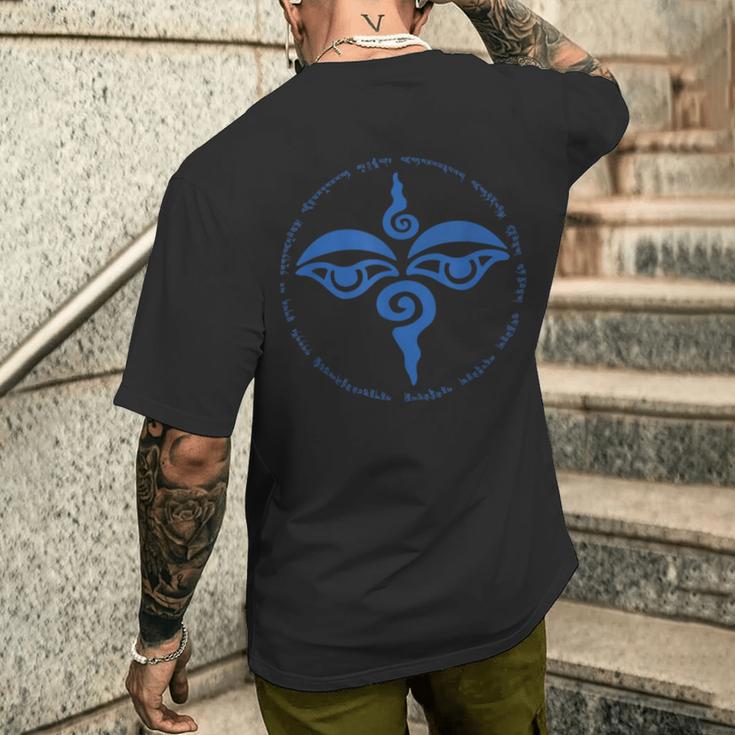 Yeux De Bouddha Tibétain 100Yllabes Mantra T-shirt imprimé au dos Cadeaux pour lui