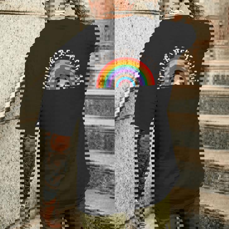 You Areafe With Me メンズTシャツ バックプリント 彼への贈り物