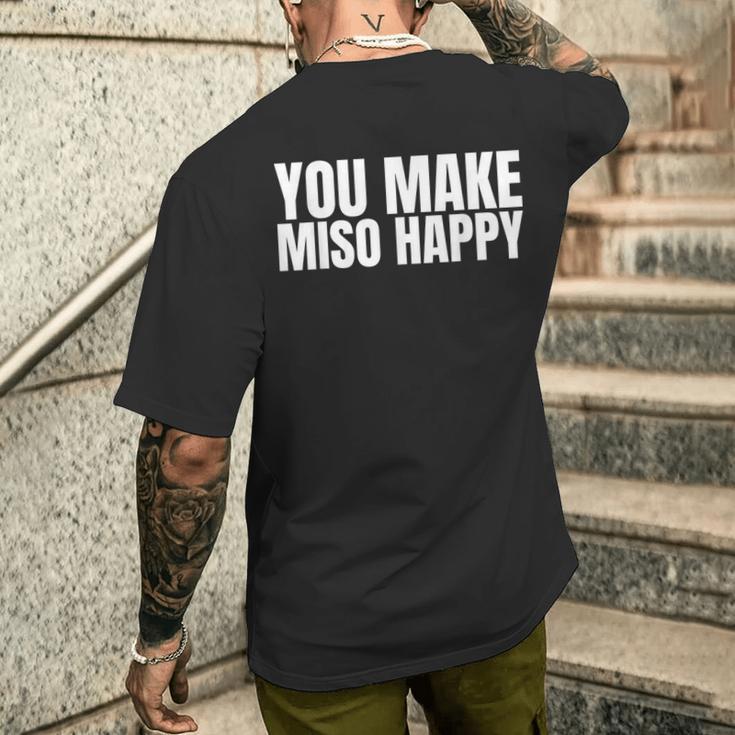 You Make Miso Happy Food Lover メンズTシャツ バックプリント 彼への贈り物