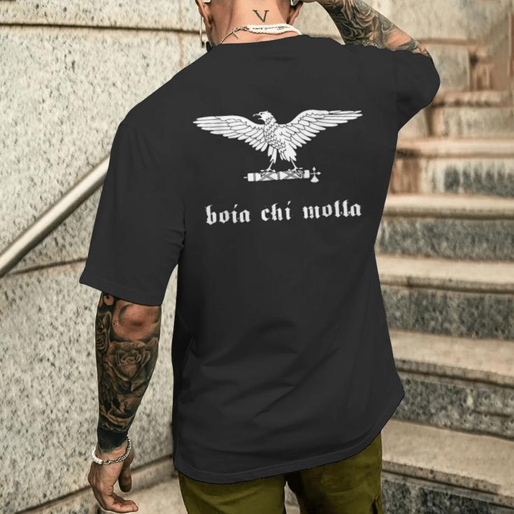 「Boia Chi Molla」とイーグルヴィンテージレトロ。 メンズTシャツ バックプリント 彼への贈り物