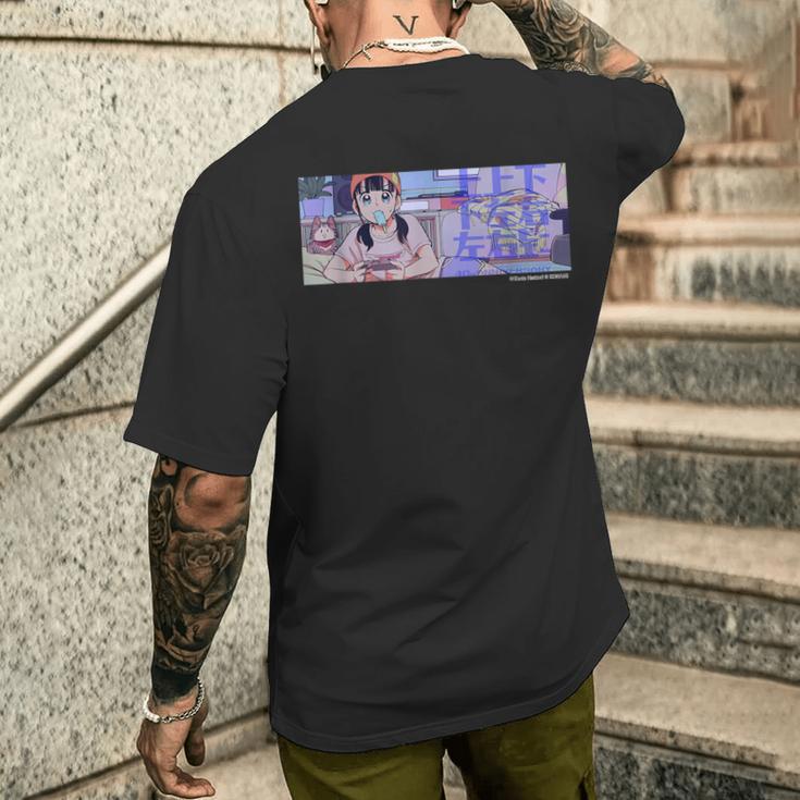 【Project Zircon×Fcグラディウス40th】コナミマニアのナミちゃん イラストby服部昇大② メンズTシャツ バックプリント 彼への贈り物